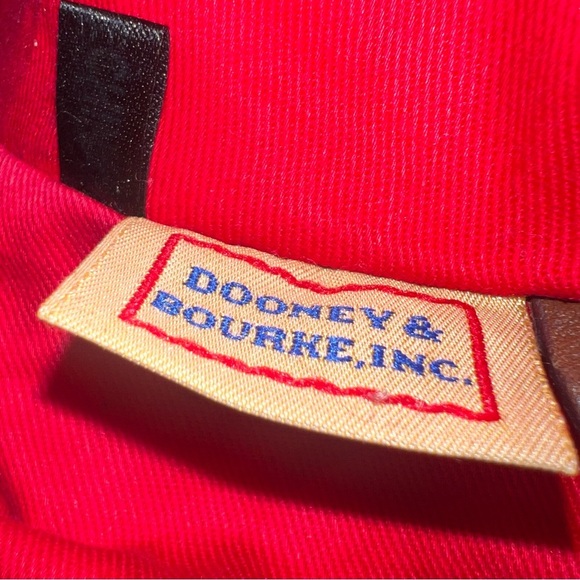 Dooney & Bourke Brown and Gold Satchel with Braided Handles Vintage - Picture 4 of 13